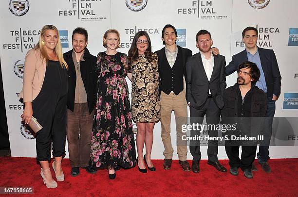Busy Philipps, Sam Rockwell, Evan Rachel Wood, Kat Coiro, Justin Long, Keir O'Donnell, Peter Dinklage and Christian Long attend the screening of "A...