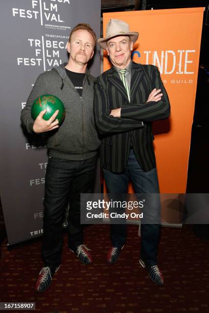 Filmmaker Morgan Spurlock and actor Christopher McDonald attend the SAG/Indie Party during the 2013 Tribeca Film Festival on April 21, 2013 in New...