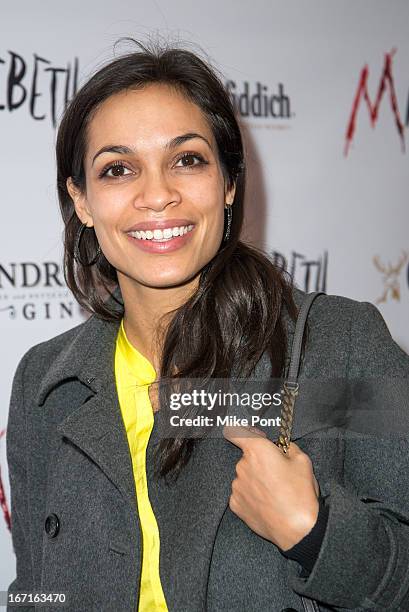 Rosario Dawson attends the after party for the Broadway opening night of "Macbeth" at Hudson Terrace on April 21, 2013 in New York City.