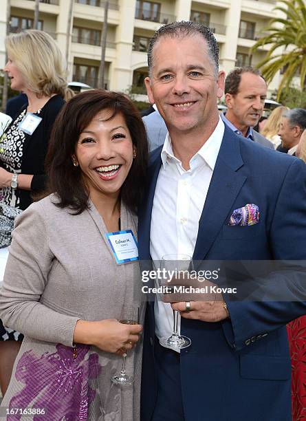 Colleen M. Schmitz, Director of Luxury Sales, MGM Resorts International, and guest attend The American Express Publishing Luxury Summit 2013 at St....