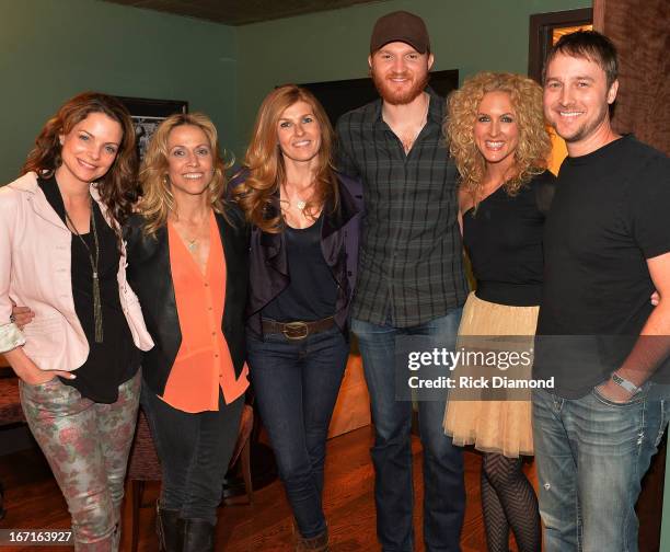 Kimberly Paisley , Sheryl Crow, Connie Britton , Singer/Songwriter Eric Paslay, Kimberly Schlapman and BeBo Norman - Recording Artist backstage at...