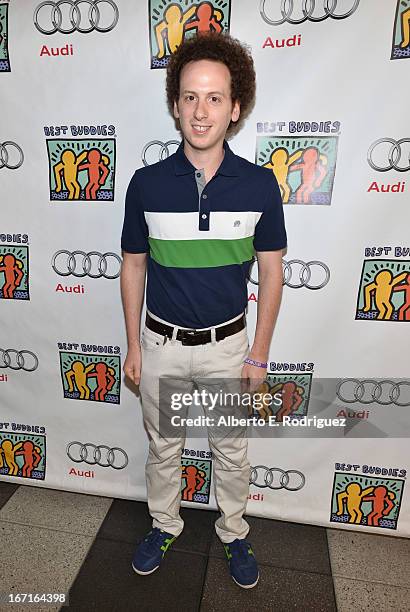 Actor Josh Sussman attends the Best Buddies' Bowling For Buddies Event at Lucky Strike Lanes at L.A. Live on April 21, 2013 in Los Angeles,...