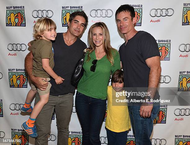 Jensen Gering, actor Galen Gering, Jenna Gering, Dillon Phoenix Gering and actor Patrick Muldoon attends the Best Buddies' Bowling For Buddies Event...