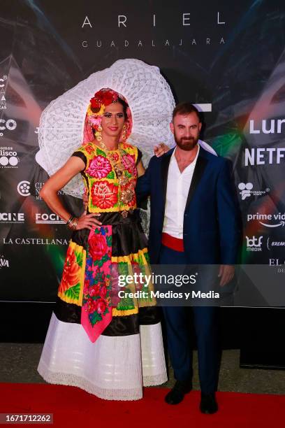 Estrella Vázquez and Horacio Alcalá pose for photo during the 65th Ariel Awards presented by the Mexican Academy of Cinematographic Arts and Sciences...