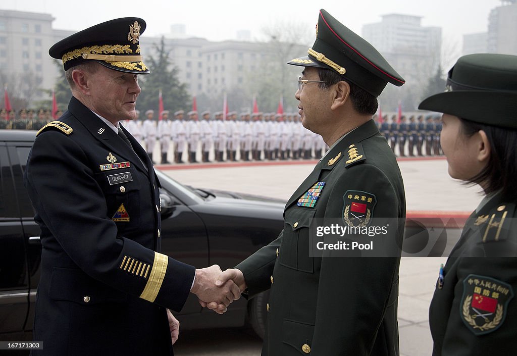 Joint Chiefs Chairman Gen. Martin Dempsey Visits Gen. Fang Fenghui