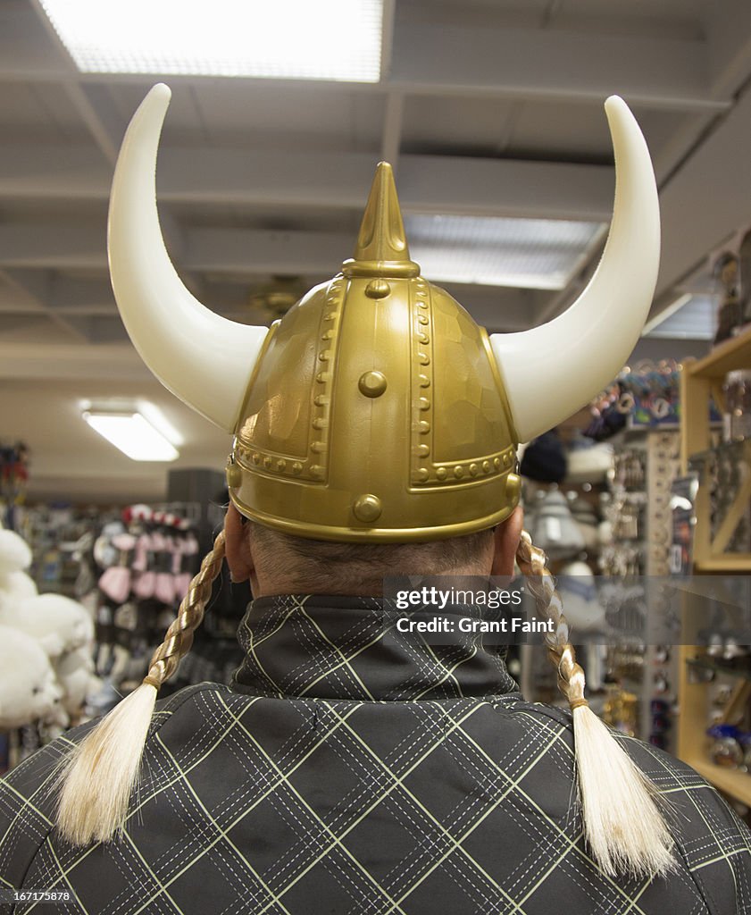 Man with playful hat
