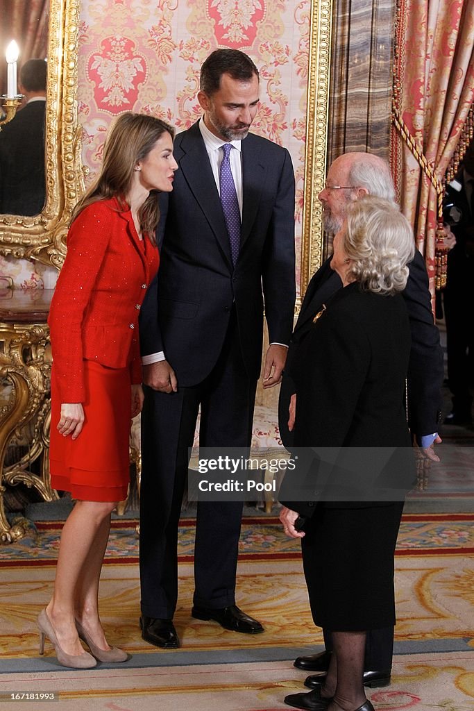 Spanish Royals Host 'Cervantes Awards 2013' Lunch in Madrid
