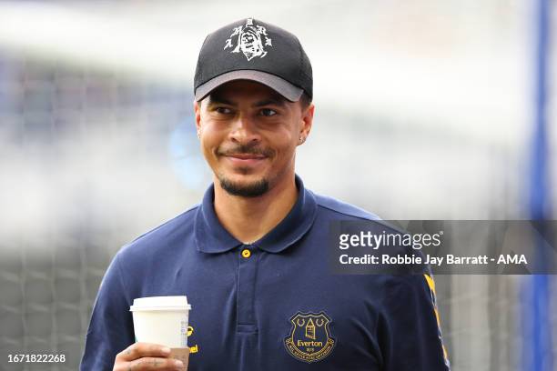 Dele Alli of Everton during the Premier League match between Everton FC and Arsenal FC at Goodison Park on September 17, 2023 in Liverpool, United...