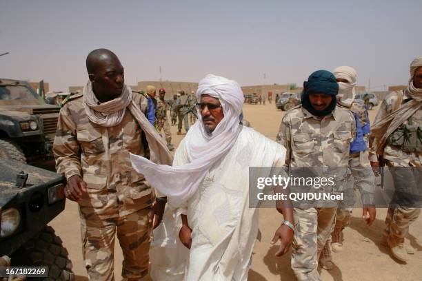 Continued Serval operation launched by the French army to help Mali to regain the occupied territories by Islamist groups. Here, the arrest of Baba...