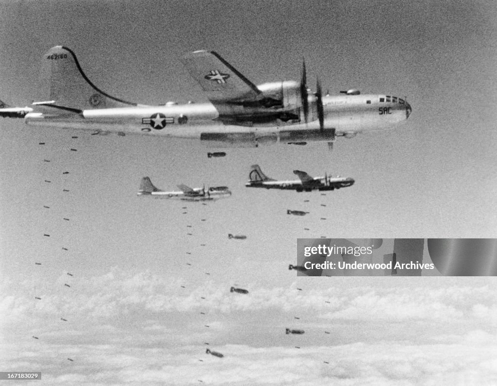 B-29S Dropping Bombs