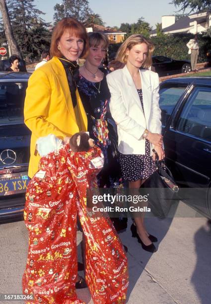 Actress Mariette Hartley and daughter Justine Boyriven attend the Michael Bass' Second Annual Holiday Party to Benefit the "Toyskis for Totskis"...