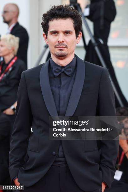 Damien Chazelle attends a red carpet ahead of the closing ceremony at the 80th Venice International Film Festival on September 09, 2023 in Venice,...