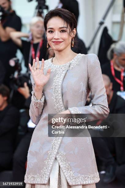 Shu Qi attends a red carpet ahead of the closing ceremony at the 80th Venice International Film Festival on September 09, 2023 in Venice, Italy.