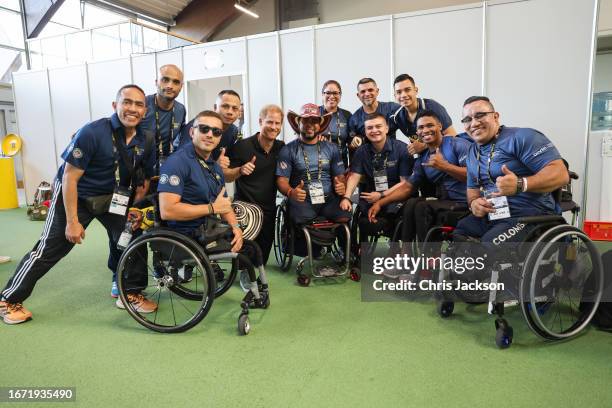 Prince Harry, Duke of Sussex attends the athletics catergorisers greeting at Athletic Hall ahead of the opening ceremony of the Invictus Games...