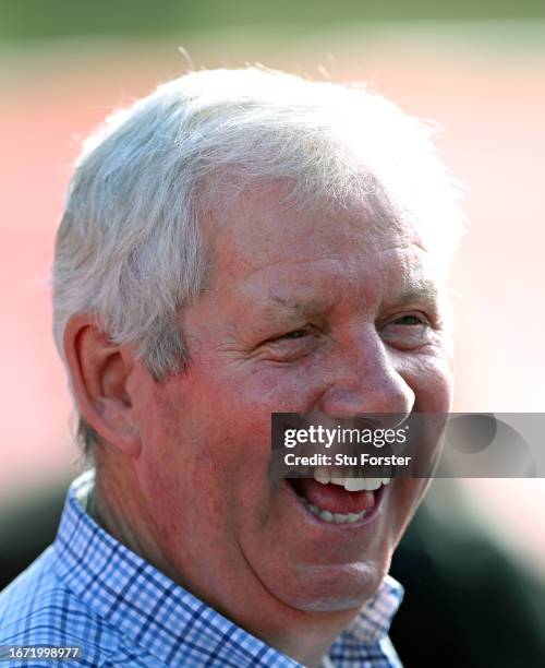 Smiling Brendan Foster, founder of the Great North Run prior to the AJ Bell Great North Run 2023 on September 10, 2023 in Newcastle upon Tyne,...