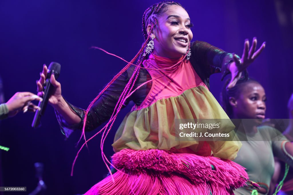 Shoxi Rapper Singer/rapper Sho Madjozi performs at the Festival Street Music Stage ...