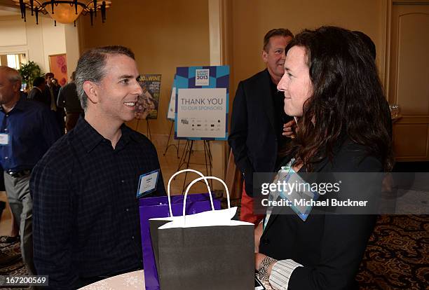 The G2G Collection President Adam Capes and Timbers Resorts Chief Marketing Officer Amy Anderson attend The American Express Publishing Luxury Summit...