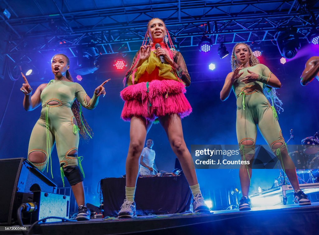 Shoxi Rapper Singer/rapper Sho Madjozi performs at the Festival Street Music Stage ...