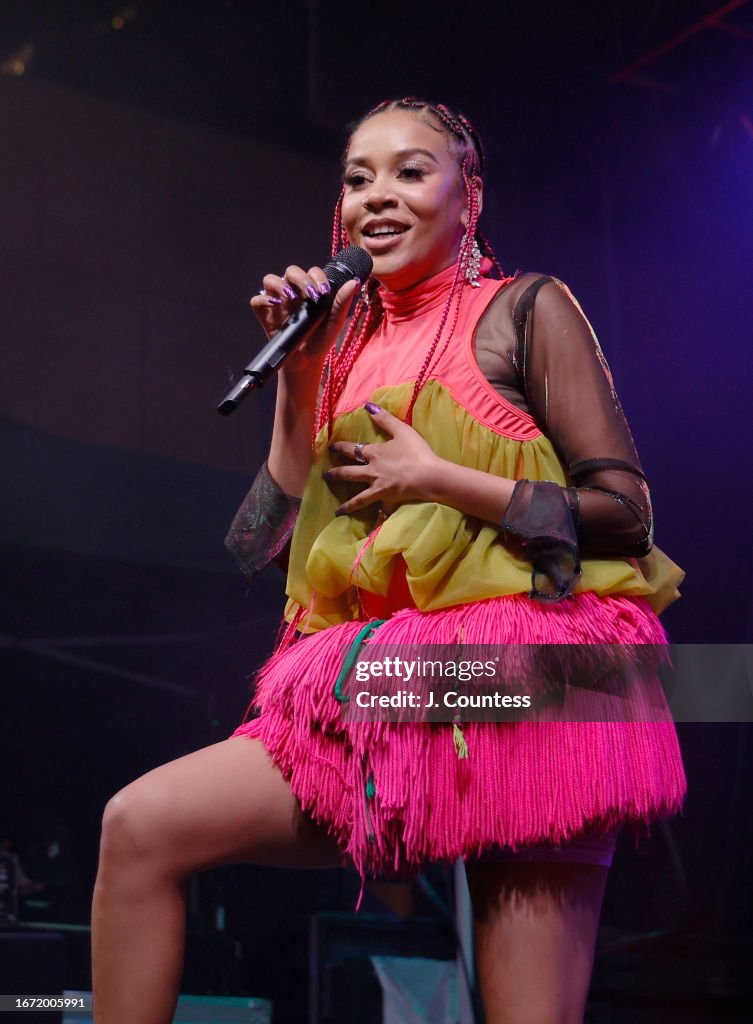 Shoxi Rapper Singer/rapper Sho Madjozi performs at the Festival Street Music Stage ...