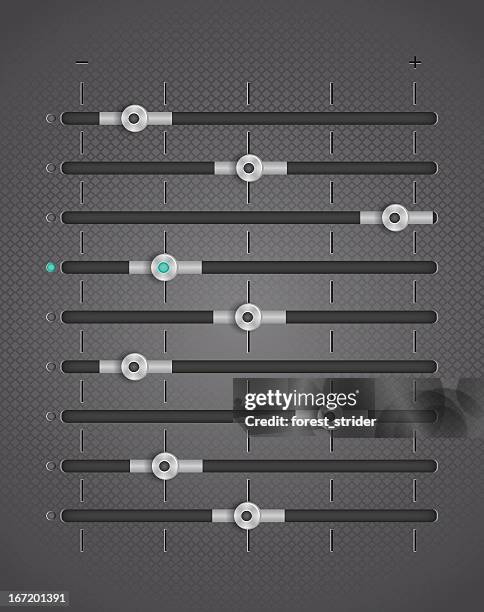 ilustrações, clipart, desenhos animados e ícones de misturador de áudio - volume knob