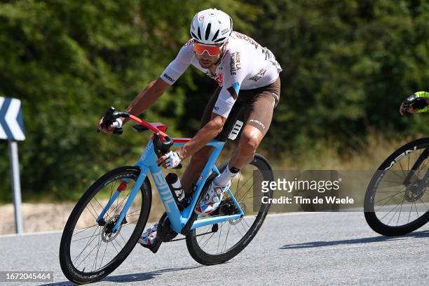 Mikaël Cherel of France and Team Ag2r-Citroën competes during the 78th Tour of Spain 2023, Stage 15 a 158.3km stage from Pamplona to Lekunberri /...