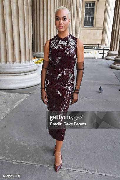 Cush Jumbo attends the Erdem show during London Fashion Week September 2023 at The British Museum on September 17, 2023 in London, England.