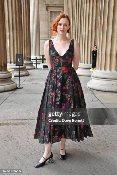 Karen Elson attends the Erdem show during London Fashion Week September 2023 at The British Museum on September 17, 2023 in London, England.
