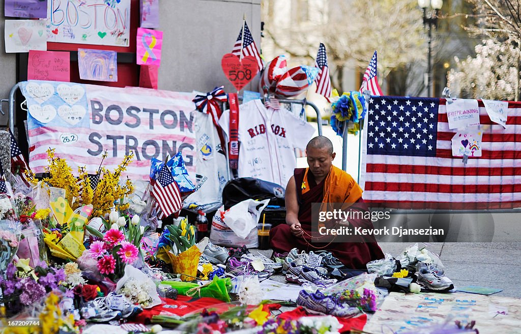 Massachusetts Holds Moment Of Silence On One Week Anniversary Of Boston Bombings