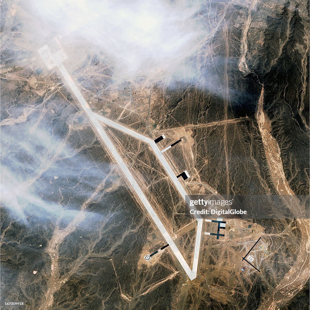 Satellite Image of new target arrays at Dunhuang test facility