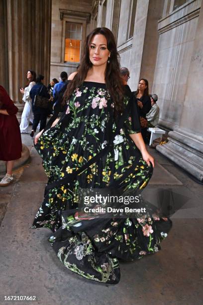 Ashley Graham attends the Erdem show during London Fashion Week September 2023 at The British Museum on September 17, 2023 in London, England.