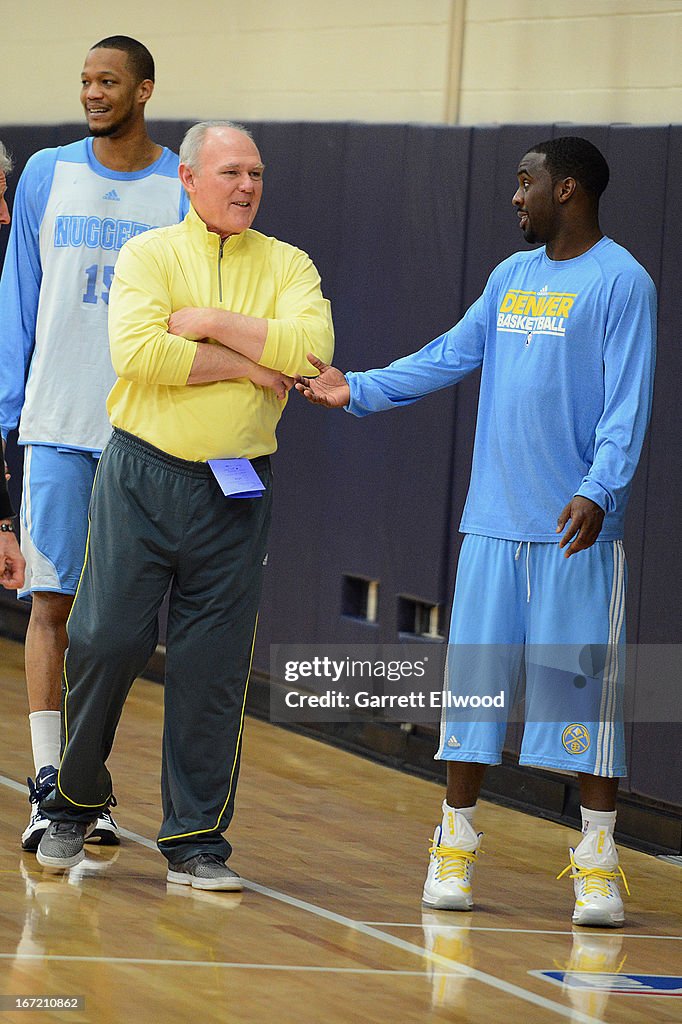 Golden State Warriors v Denver Nuggets - Practice