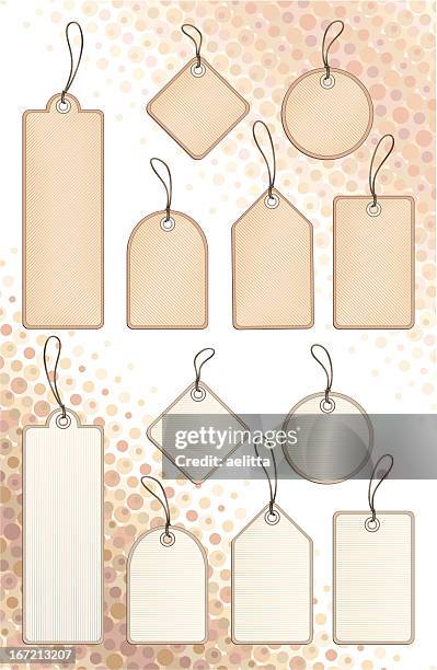 vector price tags - white table setting stock illustrations