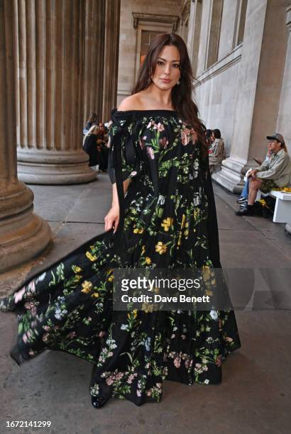 Ashley Graham attends the Erdem show during London Fashion Week September 2023 at The British Museum on September 17, 2023 in London, England.