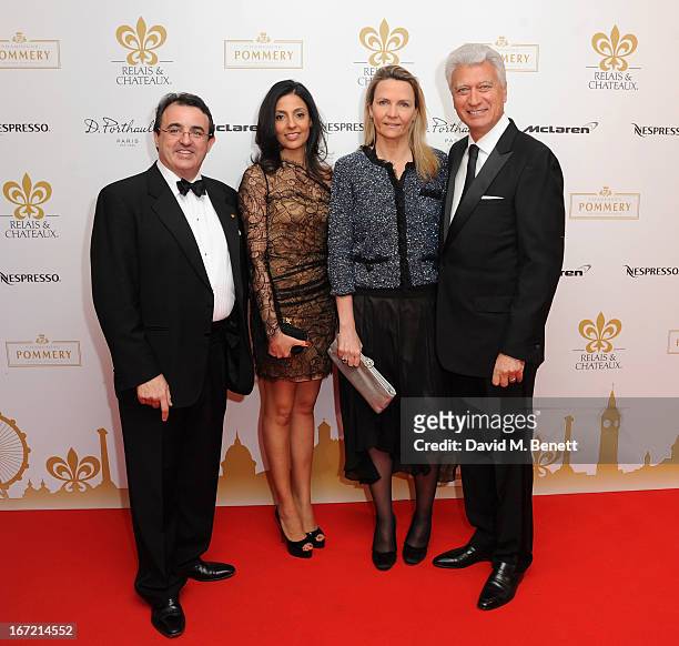 Jaume Tapies, guest, Isabelle Emie and Bernard Emie attend Relais & Chateaux's 'Diner des Grands Chefs London 2013' in aid of Action Against Hunger...