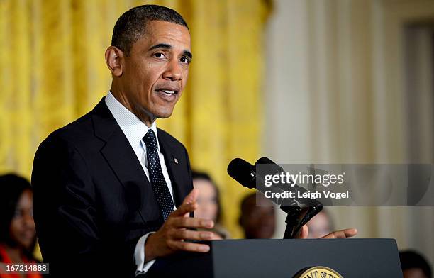 Barack Obama hosts the White House Science Fair, celebrating student winners of a range of science, technology, engineering and math competitions...