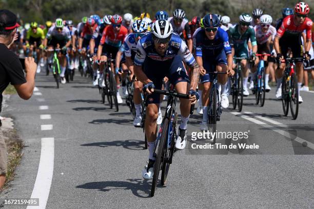 Mattia Cattaneo of Italy and Team Soudal - Quick Step competes during the 78th Tour of Spain 2023, Stage 15 a 158.3km stage from Pamplona to...