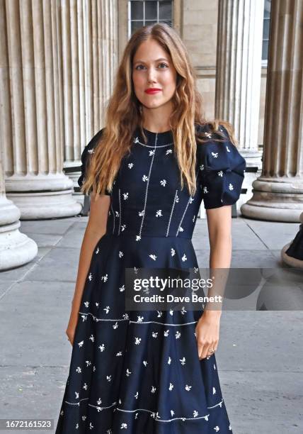 Charity Wakefield attends the Erdem show during London Fashion Week September 2023 at The British Museum on September 17, 2023 in London, England.