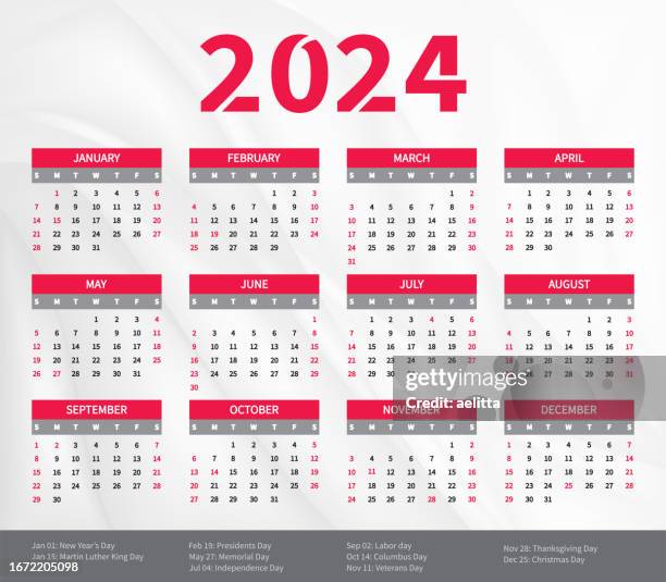 2024 calendar design - november stock illustrations