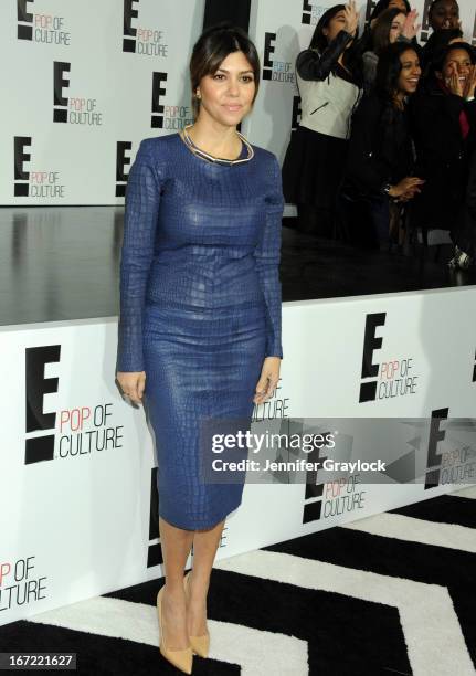 Personality Kourtney Kardashian attends the E! 2013 Upfront at The Grand Ballroom at Manhattan Center on April 22, 2013 in New York City.