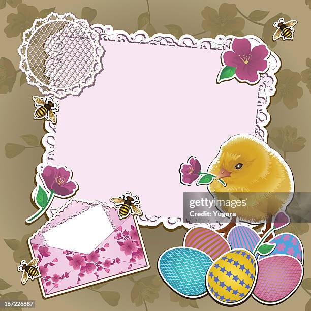 easter card - mini eggs stock illustrations