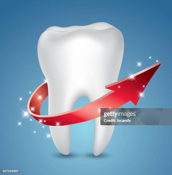 protect teeth - model blue background stock illustrations