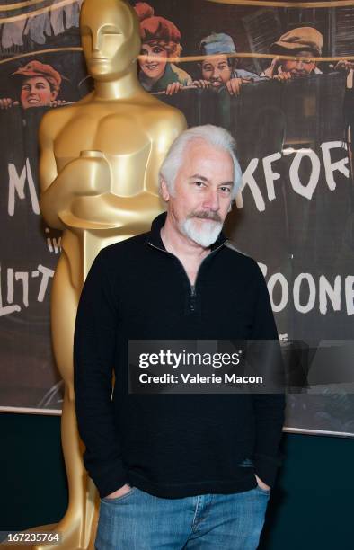 Rick Baker attends The Academy Of Motion Picture Arts And Sciences' VFX Convergence: Blending Makeup With Digital Arts In Film at Linwood Dunn...