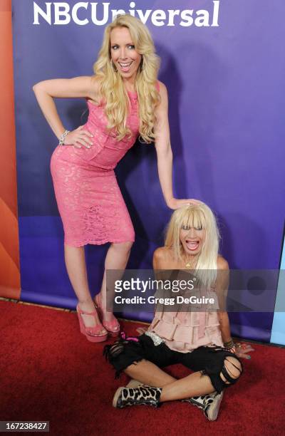 Designer Betsey Johnson and daughter Lulu Johnson arrive at the 2013 NBC Summer Press Day at The Langham Huntington Hotel and Spa on April 22, 2013...