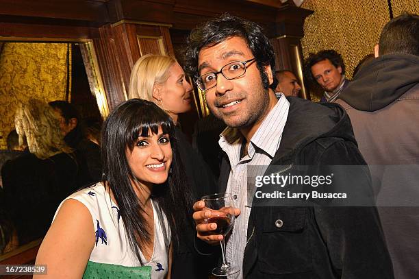 Screenwriter Ami Boghani and guest attend the "Reluctant Fundamentalist" Pre Party during the 2013 Tribeca Film Festival on April 22, 2013 in New...