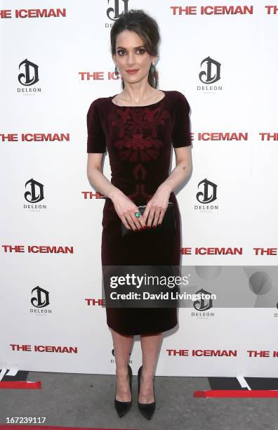 Actress Winona Ryder attends the Los Angeles special screening of Millennium Entertainment's "The Iceman" at ArcLight Hollywood on April 22, 2013 in...