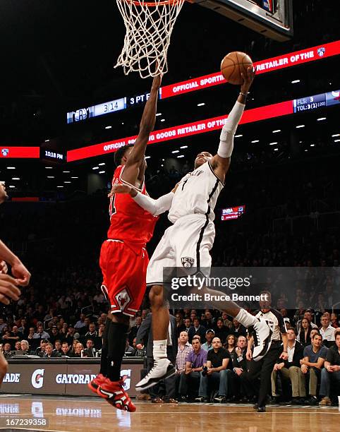 Watson of the Brooklyn Nets takes the shot against the Chicago Bulls during Game Two of the Eastern Conference Quarterfinals of the 2013 NBA Playoffs...