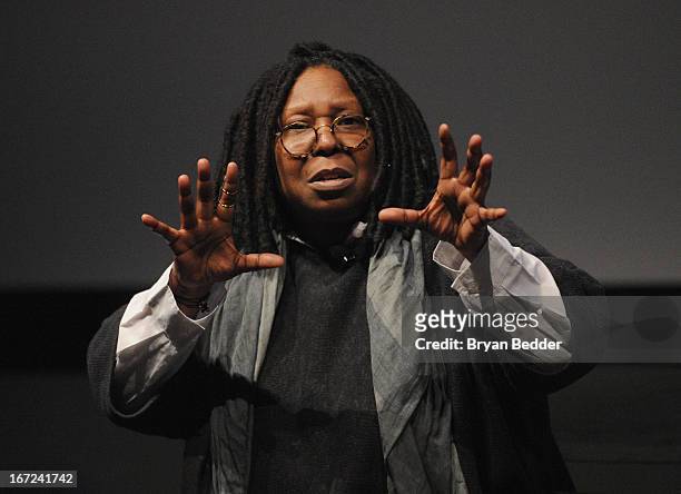 Actress and director Whoopi Goldberg speaks during "I Got Somethin' To Tell You" screening and Q+A with Director Whoopi Goldberg exclusively for...
