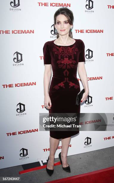 Winona Ryder arrives at the Los Angeles premiere of "The Iceman" held at ArcLight Hollywood on April 22, 2013 in Hollywood, California.