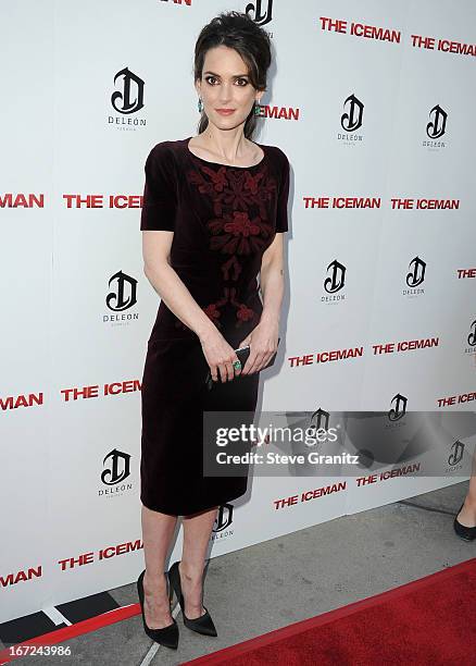 Winona Ryder arrives at the "The Iceman" - Los Angeles Premiere on April 22, 2013 in Hollywood, California.