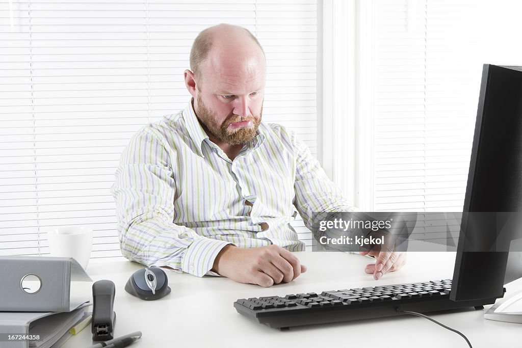 Sad man at the Office